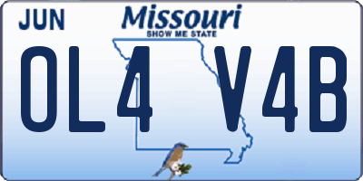 MO license plate OL4V4B