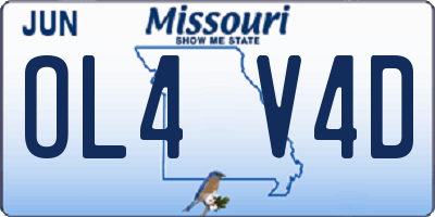 MO license plate OL4V4D