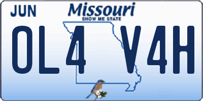 MO license plate OL4V4H