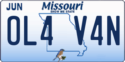 MO license plate OL4V4N