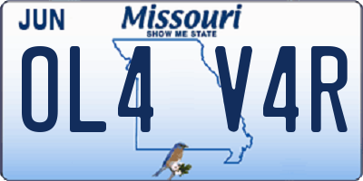 MO license plate OL4V4R