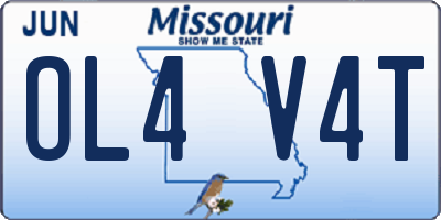 MO license plate OL4V4T