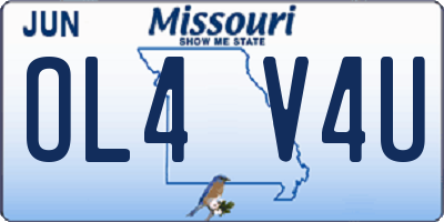 MO license plate OL4V4U