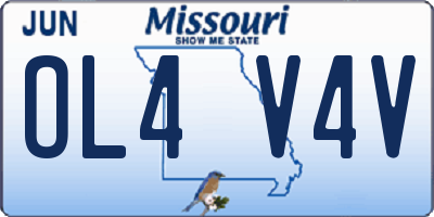 MO license plate OL4V4V