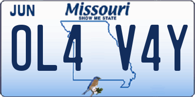 MO license plate OL4V4Y