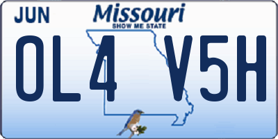 MO license plate OL4V5H