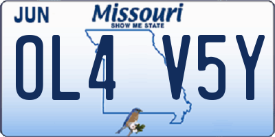 MO license plate OL4V5Y