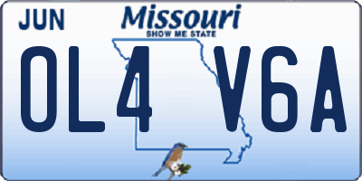 MO license plate OL4V6A