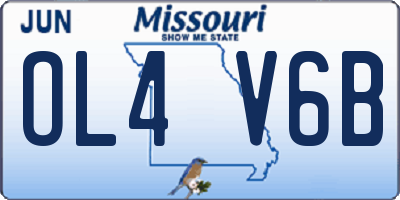 MO license plate OL4V6B