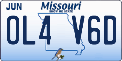 MO license plate OL4V6D
