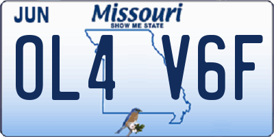 MO license plate OL4V6F