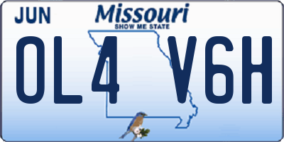 MO license plate OL4V6H