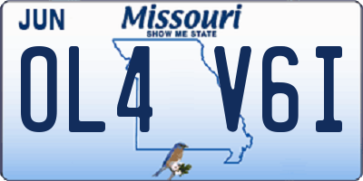 MO license plate OL4V6I