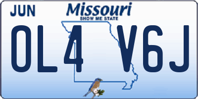 MO license plate OL4V6J