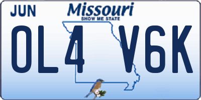 MO license plate OL4V6K