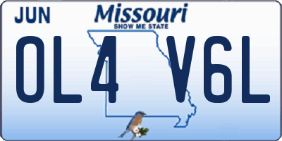 MO license plate OL4V6L