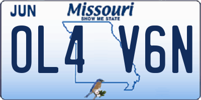 MO license plate OL4V6N