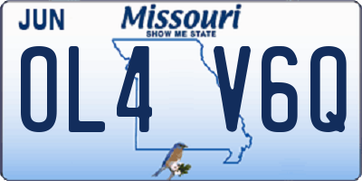 MO license plate OL4V6Q