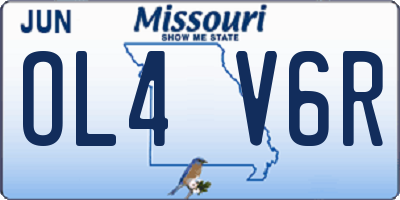 MO license plate OL4V6R