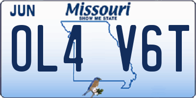 MO license plate OL4V6T