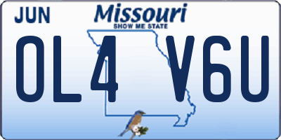 MO license plate OL4V6U