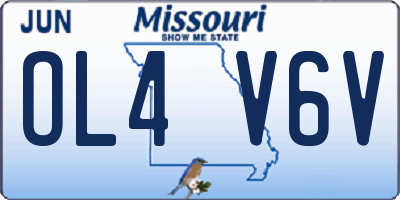 MO license plate OL4V6V