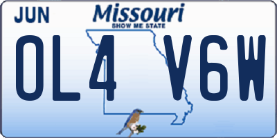 MO license plate OL4V6W