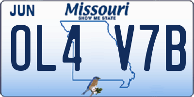 MO license plate OL4V7B