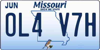MO license plate OL4V7H