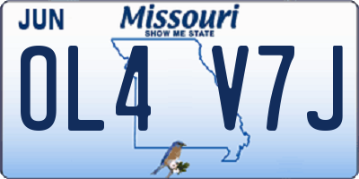 MO license plate OL4V7J