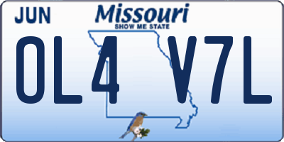 MO license plate OL4V7L
