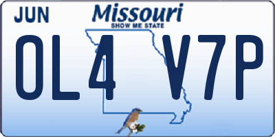 MO license plate OL4V7P