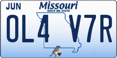 MO license plate OL4V7R