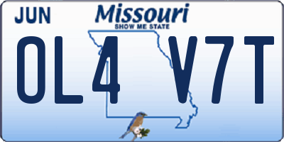 MO license plate OL4V7T