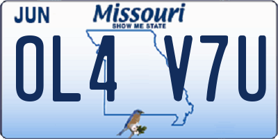 MO license plate OL4V7U