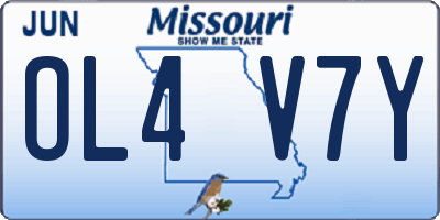 MO license plate OL4V7Y