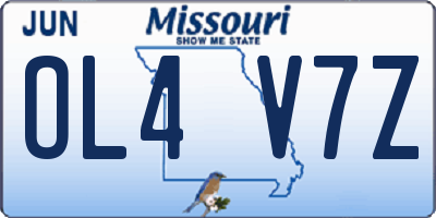 MO license plate OL4V7Z