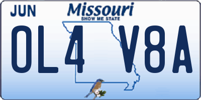 MO license plate OL4V8A