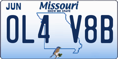 MO license plate OL4V8B