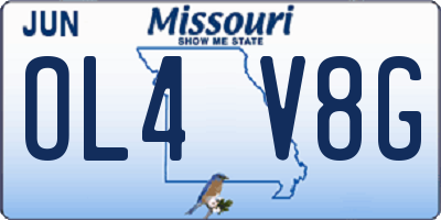 MO license plate OL4V8G