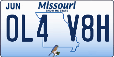 MO license plate OL4V8H