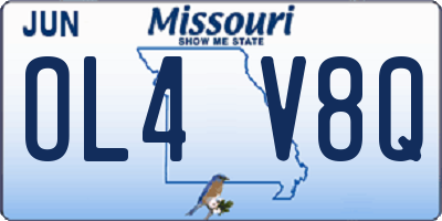 MO license plate OL4V8Q