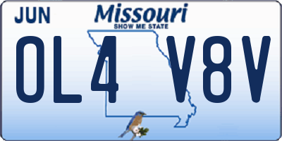 MO license plate OL4V8V