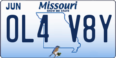 MO license plate OL4V8Y