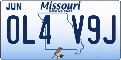 MO license plate OL4V9J