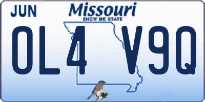 MO license plate OL4V9Q