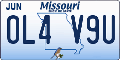 MO license plate OL4V9U