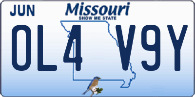 MO license plate OL4V9Y