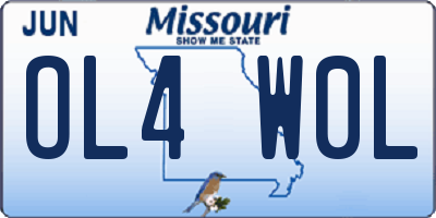 MO license plate OL4W0L