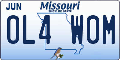 MO license plate OL4W0M